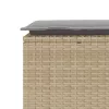  bézs polyrattan kerti pad párnával 110x40x44 cm