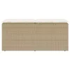  bézs polyrattan kerti pad párnával 110x40x44 cm