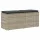  világosszürke polyrattan kerti pad párnával 110x40x44 cm
