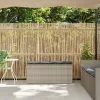  világosszürke polyrattan kerti pad párnával 110x40x44 cm