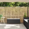 fekete polyrattan kerti pad párnával 110x30x40,5 cm