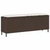  barna polyrattan kerti pad párnával 110x30x40,5 cm