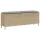  bézs polyrattan kerti pad párnával 110x30x40,5 cm