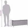  bézs polyrattan kerti pad párnával 110x30x40,5 cm