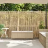  bézs polyrattan kerti pad párnával 110x30x40,5 cm