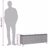  bézs polyrattan kerti pad párnával 110x30x40,5 cm