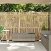  világosszürke polyrattan kerti pad párnával 110x30x40,5 cm