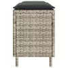  világosszürke polyrattan kerti pad párnával 110x30x40,5 cm