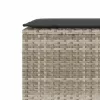  világosszürke polyrattan kerti pad párnával 110x30x40,5 cm