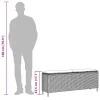  világosszürke polyrattan kerti pad párnával 110x30x40,5 cm