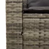  5 részes polyrattan kerti kanapé garnitúra párnákkal stackable
