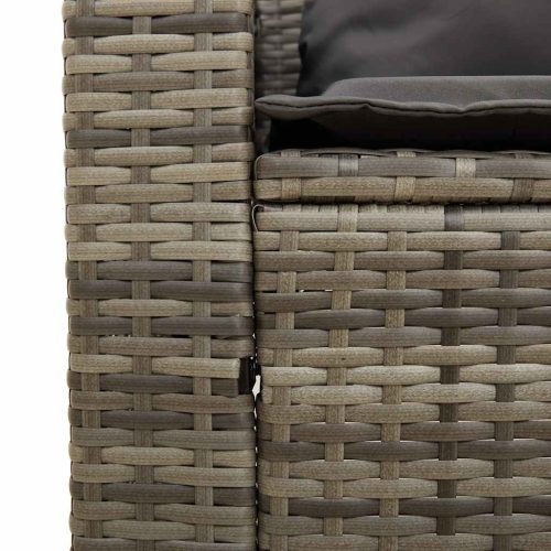  5 részes polyrattan kerti kanapé garnitúra párnákkal stackable