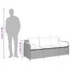  fekete 3 személyes polyrattan kerti kanapé párnákkal