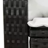  fekete polyrattan kerti hintaszék párnákkal