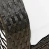  fekete polyrattan kerti hintaszék párnákkal