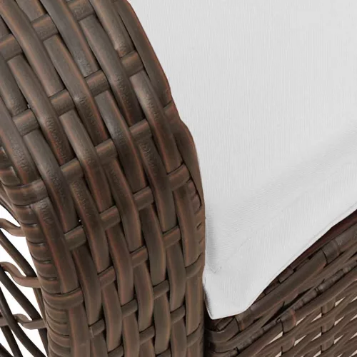  barna polyrattan kerti hintaszék párnákkal