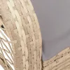  bézs polyrattan kerti hintaszék párnákkal