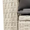  szürke polyrattan kerti hintaszék párnákkal