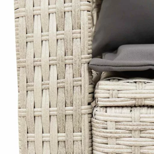  szürke polyrattan kerti hintaszék párnákkal