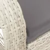  szürke polyrattan kerti hintaszék párnákkal