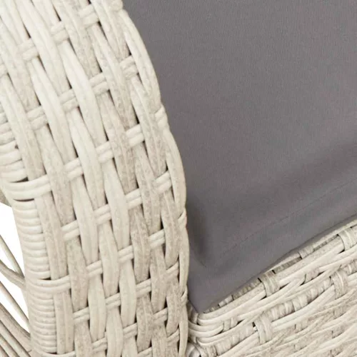 szürke polyrattan kerti hintaszék párnákkal