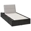  szolárium lebegő párnával fekete polirattan