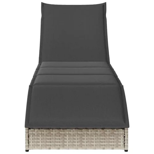  összecsukható napozóágy párnával és tárolóval polyrattan