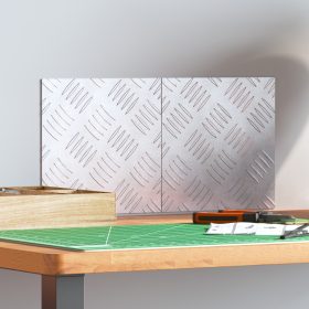    Alumínium Gyémántmintás lépcsőfokok 2 db Csúszásmentes 20x20 cm