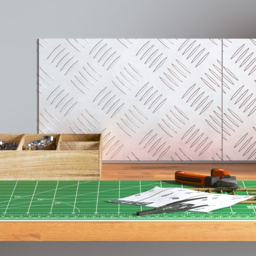  Alumínium csekkmintás lemezek 2 db Csúszásmentes 30x20 cm