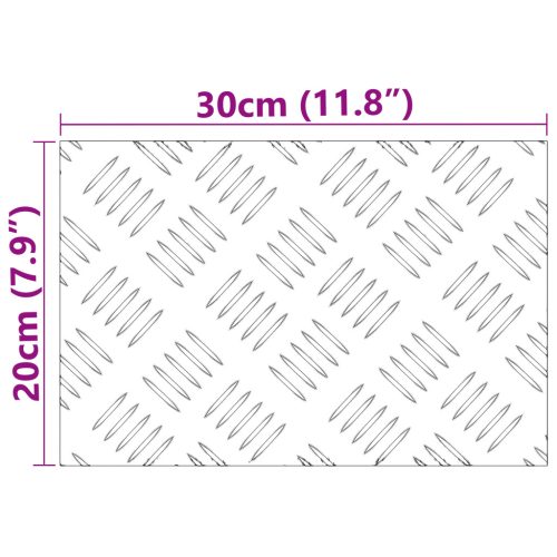  Alumínium lépcsőfokok 4 db Csúszásmentes 30x20 cm