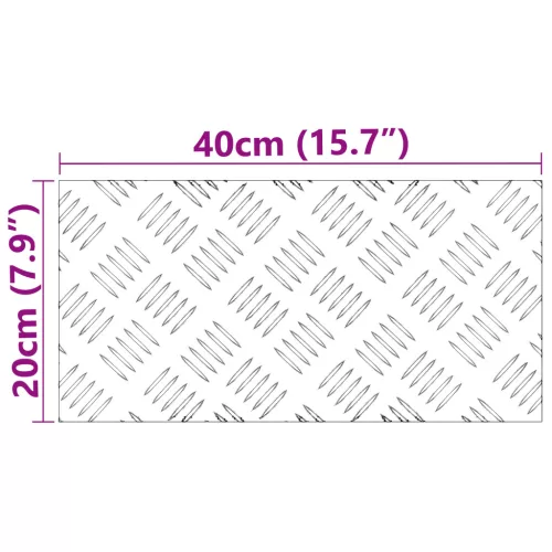  Alumínium Ellenőrző Lemezek 4 db Csúszásmentes 40x20 cm