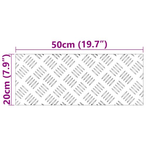  Alumínium lépcsőfok szett 2 Csúszásmentes 20x50 cm