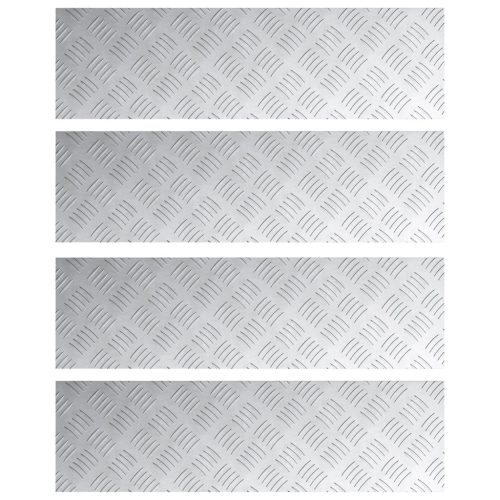  Alumínium Sakktábla Lemezek 4 db Csúszásmentes 70x20 cm