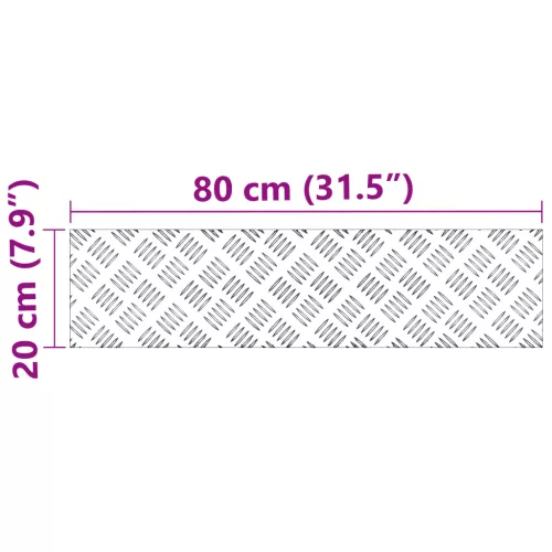  Alumínium Vágott Lemezek 4 db Csúszásmentes 80x20 cm