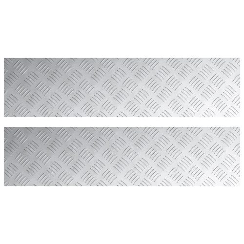  Alumínium Sakktáblás Lemezek 2 db Csúszásmentes 100x25 cm