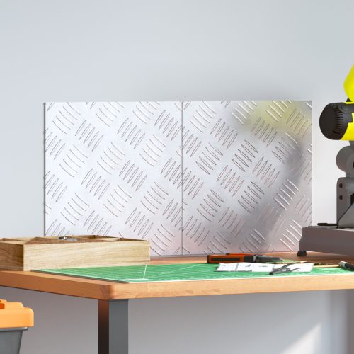  Alumínium ellenőrzőlemezek - 2 db, csúszásmentes, 30x30 cm