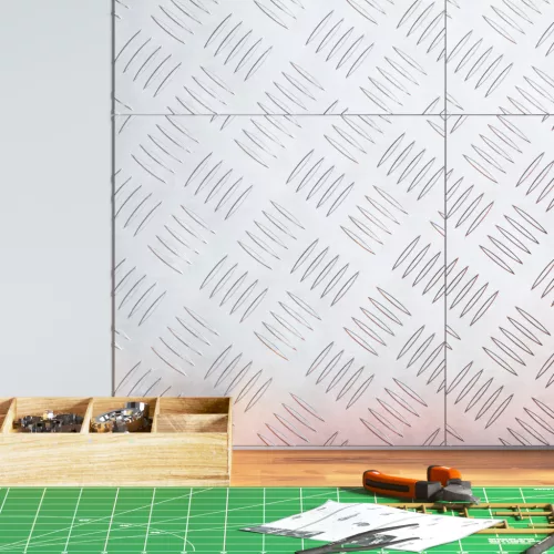  Alumínium lépcső lemezek 4 db Csúszásmentes 30x30 cm