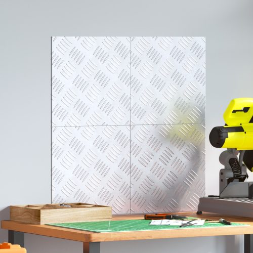  Alumínium lépcső lemezek 4 db Csúszásmentes 30x30 cm