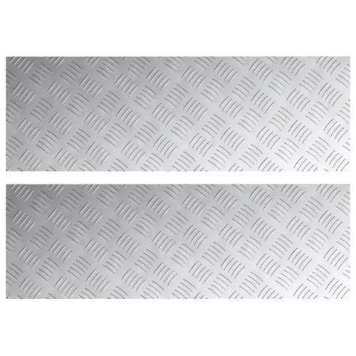  Alumínium Kockás Lemezek 2 db Csúszásgátló 90x30 cm