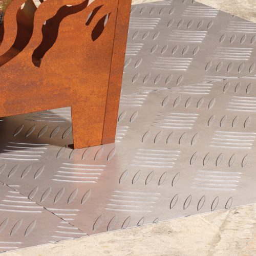  Alumínium Csekkelt Lemezek - 4 db, 60x40 cm, Csúszásmentes