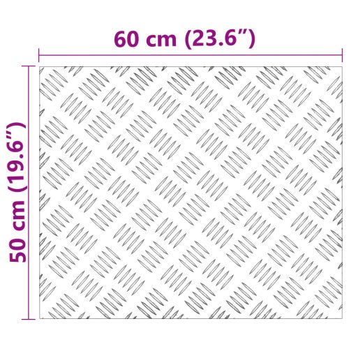  Alumínium rácsos lapok - 2 db csúszásmentes, 60x50 cm