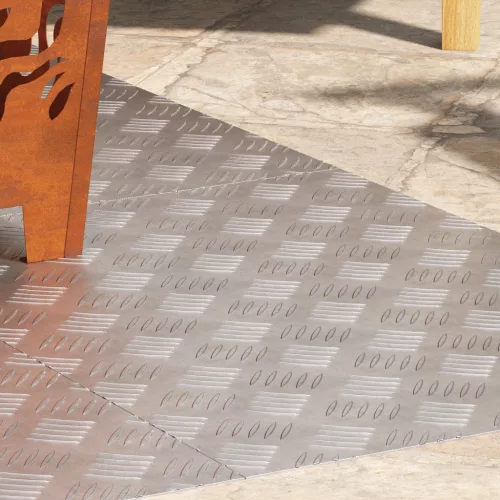  Alumínium Rácsos Lemezek 4 db Csúszásmentes 70x50 cm