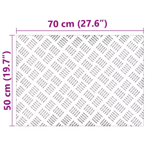  Alumínium Rácsos Lemezek 4 db Csúszásgátló 70x50 cm