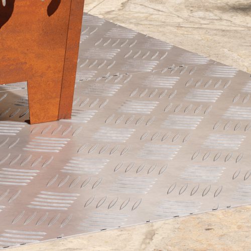  Alumínium Rácsos Lapok 2 db Csúszásmentes 90x50 cm