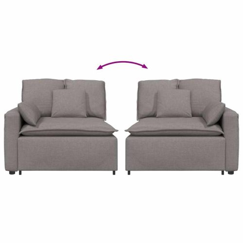  tópszínű moduláris kanapé karfás végmodul párnákkal 100 cm