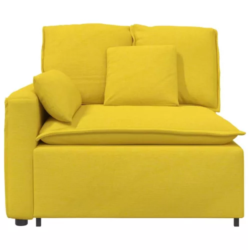  világossárga moduláris kanapé karfás végmodul párnákkal 100 cm