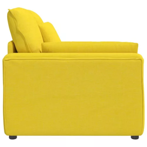  világossárga moduláris kanapé karfás végmodul párnákkal 100 cm