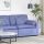  farmerkék moduláris kanapé karfás végmodul párnákkal 100 cm