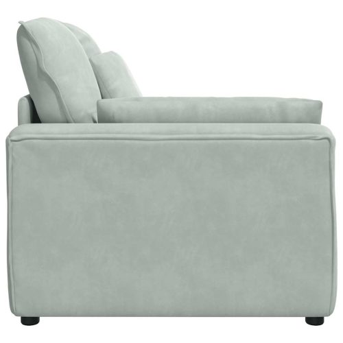  világosszürke moduláris kanapé karfás végmodul párnákkal 100 cm