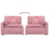  rózsaszín moduláris kanapé karfás végmodul párnákkal 100 cm